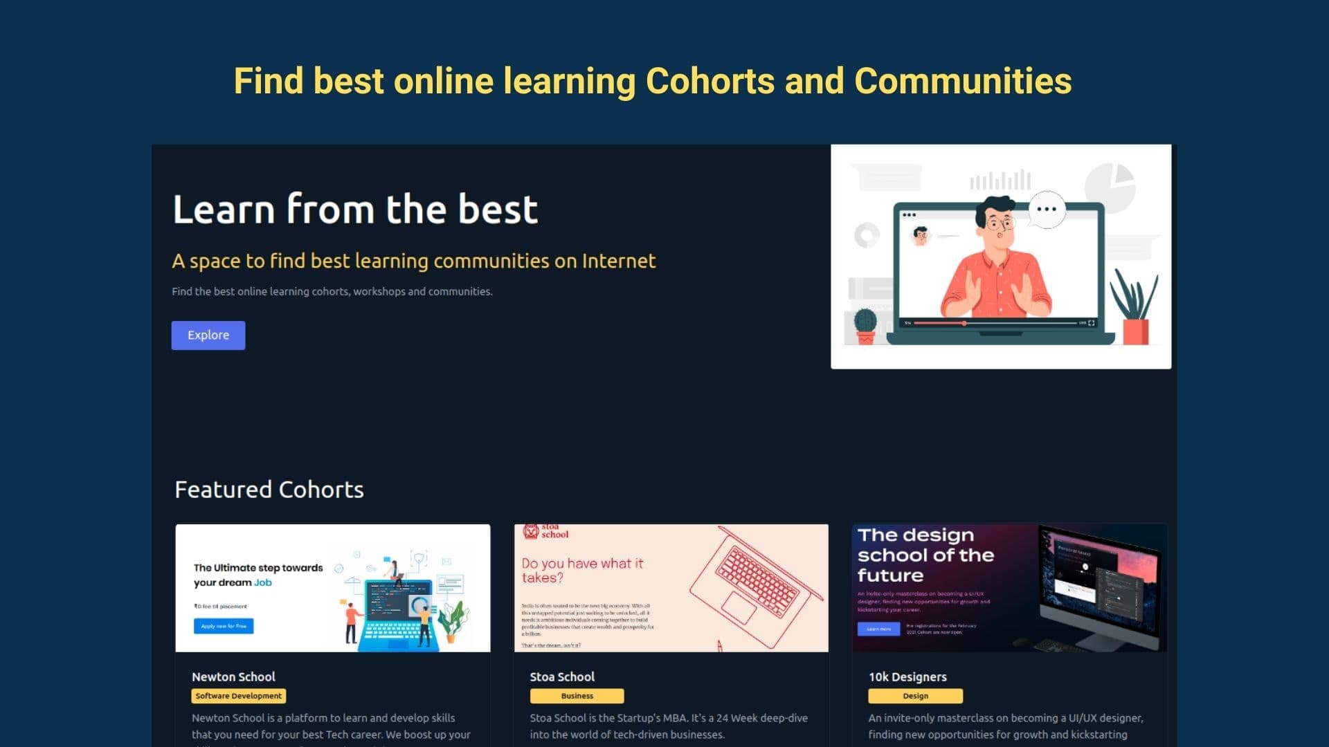 Xplorer : A Curated Marketplace Of Online Learning Cohorts and Communities - #AmplifyHashnode